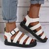 Women's Plus Size New Summer Chunky Sole Open Toe Fashion Beach Roman Sandals European American Style