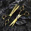 6.0 Inch Fj--22 Personalized Golden Wall, Hair Scissors, Double Sword Type For Hair Scissors