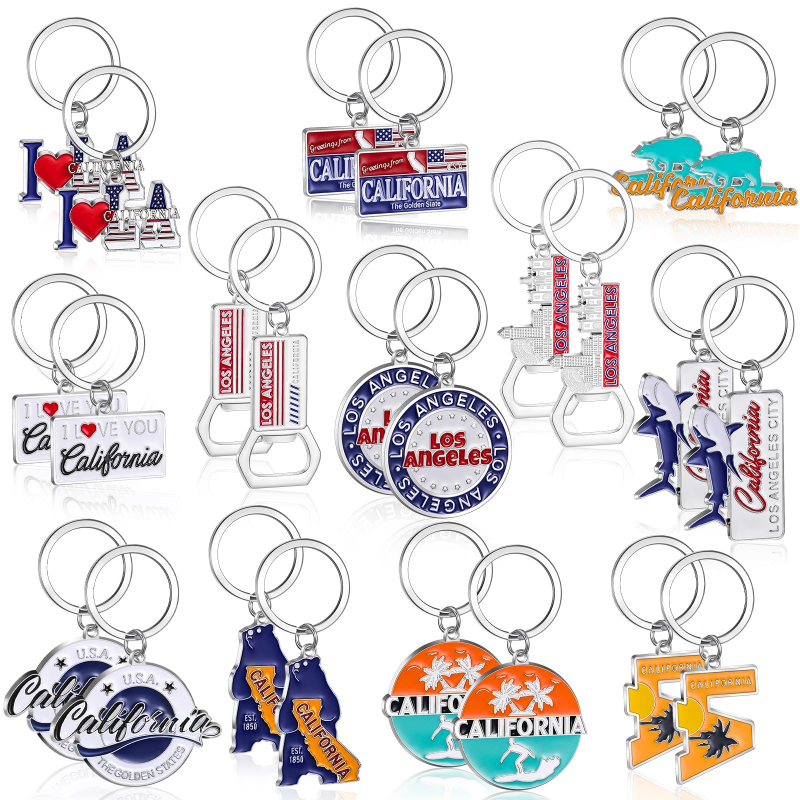 

Landical Сувенир Лос-Анджелес Сувенир Калифорния Металлический Брелок Открывалка для бутылок Ключ около дюймов Брелок, Подарок, Кольцо, Разноцветный, 0.79-1.57