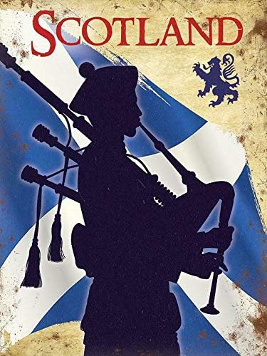 

1dVintage Style Scotland Bagpipes Piper Silhouette Scottish Home Wall Decor Metal Tin Sign for Home Kitchen Bar Club Pub Resta aluminum 20x30cm