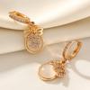 Money Bags Shape Dangle Earrings for Women 2025 New Fashion Golden Cubic Zirconia Drop Earring Wedding Party Jewelry Accessories
