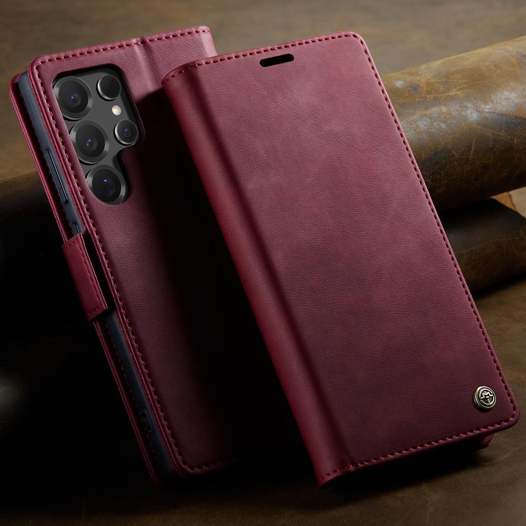 RFID Leather Wallet Case for Samsung Galaxy S25 Ultra 5G Luxury Cover Phone Samsung S24 FE S23 S22 S21 S20 Plus S 25 Edge Funda