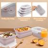 4Pcs Silicone Food Storage Container Temperature Resistant Lunch Meal Prep Container Microwave Safe Food Box Collapsible