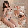 Mohe Lingerie Sexy Three-Point Open Butt Bed Set for Women