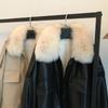 Fleece thickened leather jacket short removable 2 autumn and winter new products imitation fox fur collar fur integrated jacket women's clothing