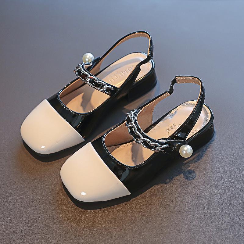 

Children shoes new spring and summer elegant Toddler black sandals girls princess shoes 26
