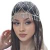Cross-Border Hot Selling Mesh Headdress Personality Style Su Hair Chain Design Dignified Rhinestone Accessories Band