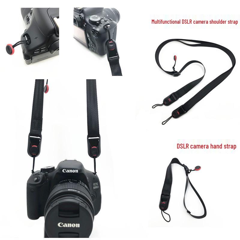 Multifunctional Decompression Double Shoulder & Hand Strap for SLR/Mirrorless Cameras with Quick Release