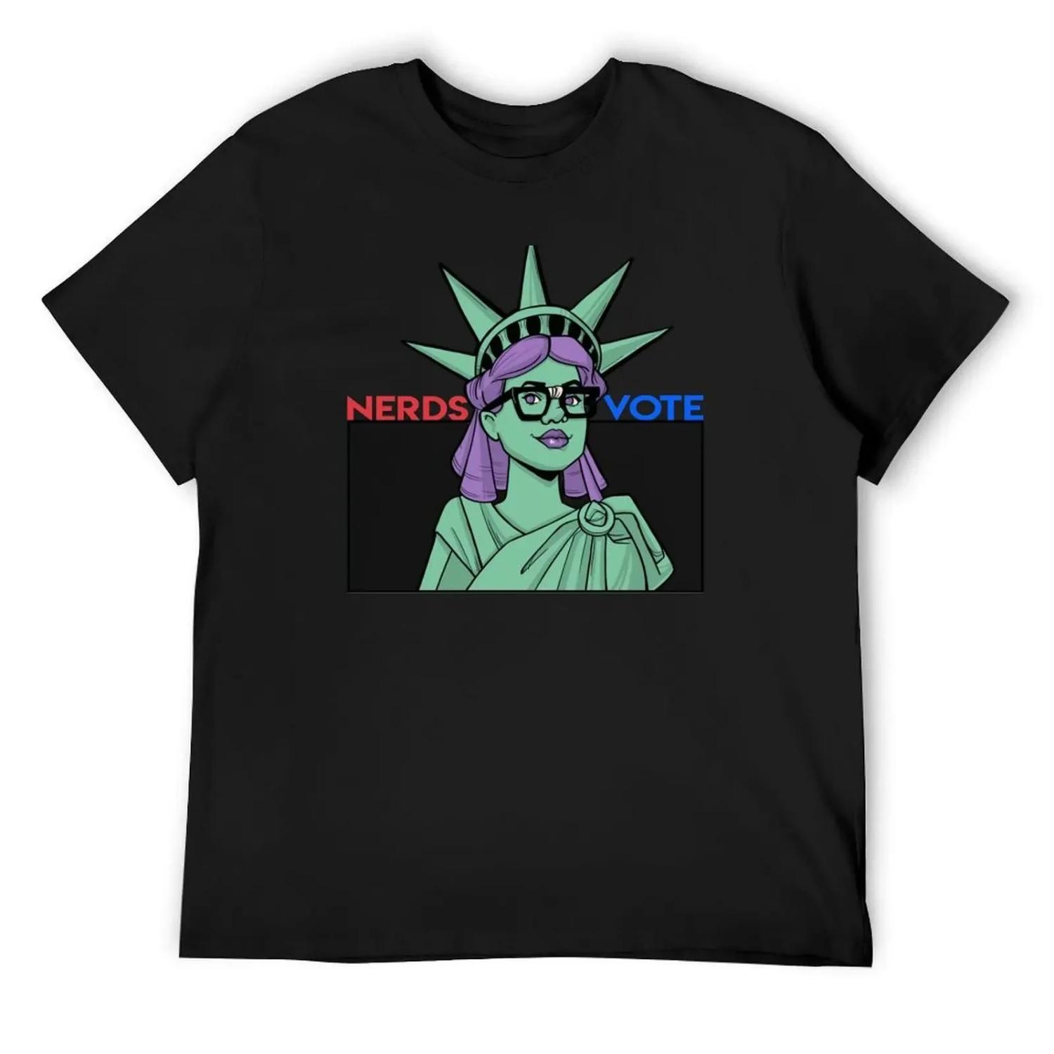 

Lady Liberty - NerdsVote x Karen Hallion T-Shirt blue lock Funny t-shirts Blouse shirts men graphic XXXXXL чорний