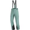 SALOMON Color Block Zipper Long Ski Pants Men Pants Green LC2333300