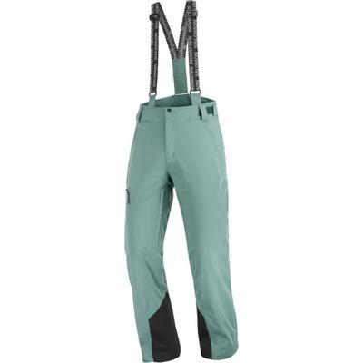 SALOMON Ski Pants Men's Green Straight Fit LC2333300