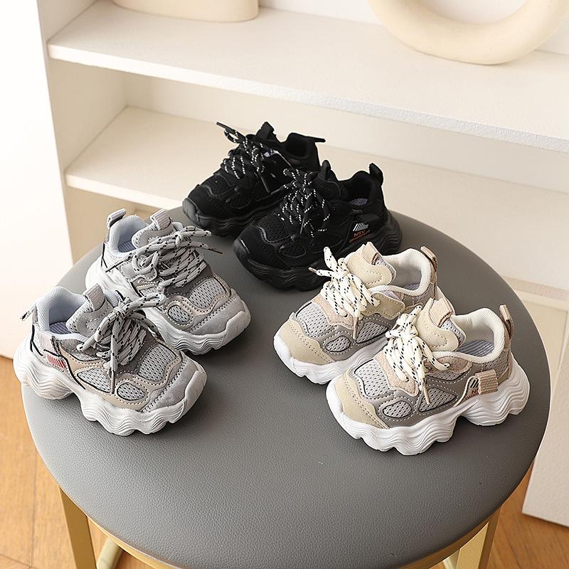 Girls' sports shoes, new spring and autumn models, children's mesh fashion versatile dad shoes, boys' soft-soled running shoes