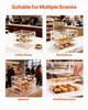 Bakery Display Case, 3-Tier Commercial Countertop Pastry Display Case, Clear Acrylic Bread Box for Kitchen, Party Cake Cabinet with Flip-Up Door for