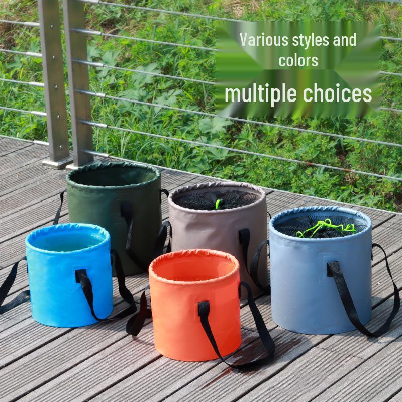 Portable Folding Water & Fish Bucket for Camping and Travel