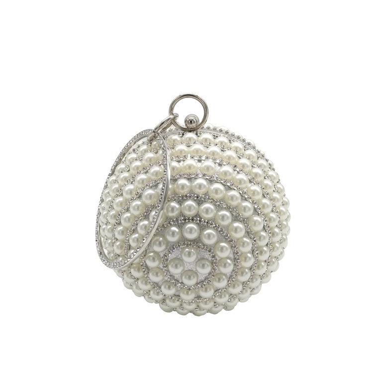 Pearl Spherical Evening Bag: Handcrafted, Versatile Makeup & Dinner Clutch