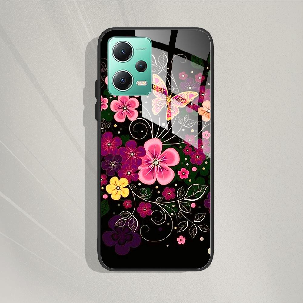 Gehärtetes Glas Handyhülle Für Xiaomi Poco X5 Pro 5G Rückseite Für Xiomi Poco X5 Pro X5pro Hülle Silikon Handy Schutzhüllen
