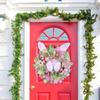 Easter Rabbit Wreath Decor For Front Door Easter Bunny Door Wreath Bunny Gnome Design Farmhouse Wreath Spring Outdoor Garland