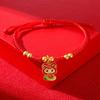 Chinese Style Snake Year Bracelet Hand Rope Fortune Bracelet Retro Lucky Red Rope  Couple
