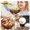 Kokosnussschalen für Servierschüsseln Holzsalat Holz Wiederverwendbare Schüssel Servierutensilien Natürliche Kokosnussschalen Frühstücksparty
