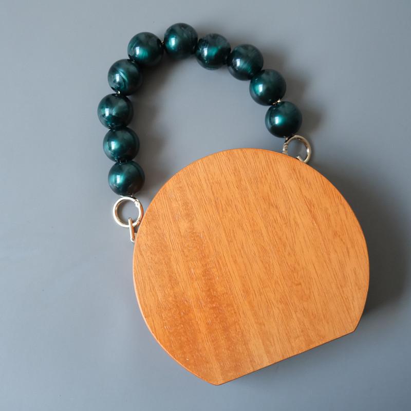 Nuovo accessorio per borsa da donna Parte in resina acrilica bianca verde Bracciale con perline artigianali di lusso Cerchietto per maniglia per borsa di ricambio per donna