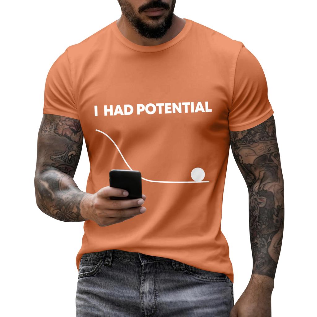 Men's Casual Letter Print Short-Sleeve T-Shirt