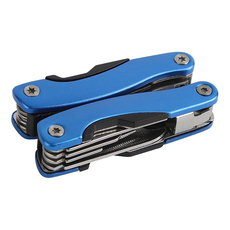 

Мини многофункциональный брелок-инструмент: Портативные плоскогубцы, нож, карманный гаджет для улицы синий