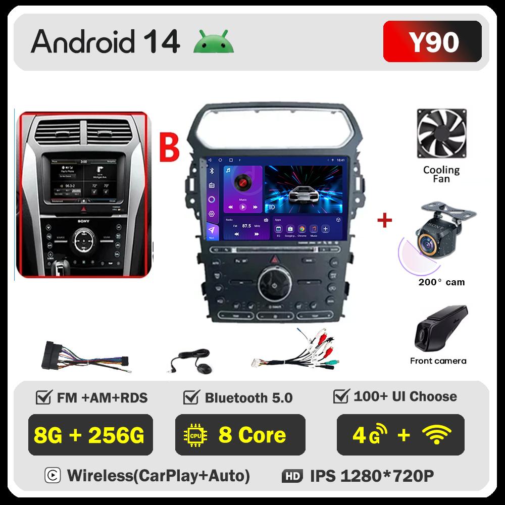 For Ford Explorer 5 2011 - 2019  Car Radio Player Car Carplay Screen Autoradio Mirror Link Car Intelligent Systems Touch Screen