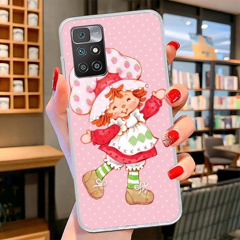 Cute Strawberry Girl Phone Case For Xiaomi Redmi 13 13C 12 12C 14C 10 10A 10C 9 9A 9C 9T 8 8A 7 7A 6 6A K70 K60 K40 K20 Pro S2