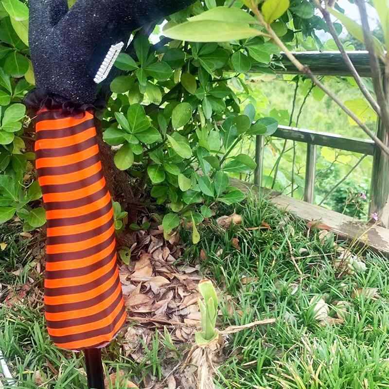 1 Pair Halloween Decoration Evil Witch Leg Decoration Inverted Evil Witch Feet Boots Stakes Courtyard Lawn Outdoor Garden Props