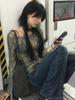 Vintage Print Slim Y2k Aesthetic T-Shirts Women Off Shoulder Sexy Harajuku Streetwear Tops Female Korean Fashion Designer Casual Clothes 2024 New
