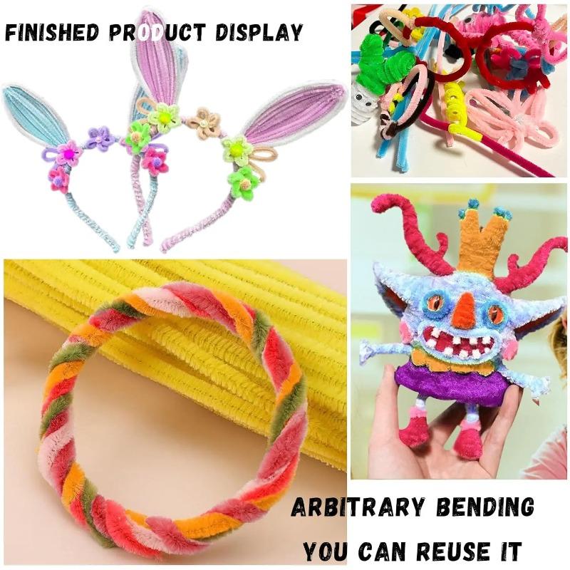 200pcs Pipe Cleaners Craft Bulk,DIY Games Gifts,Arts Crafts,Art Supplies for Creative DIY Room Decor, Halloween Christmas Decor