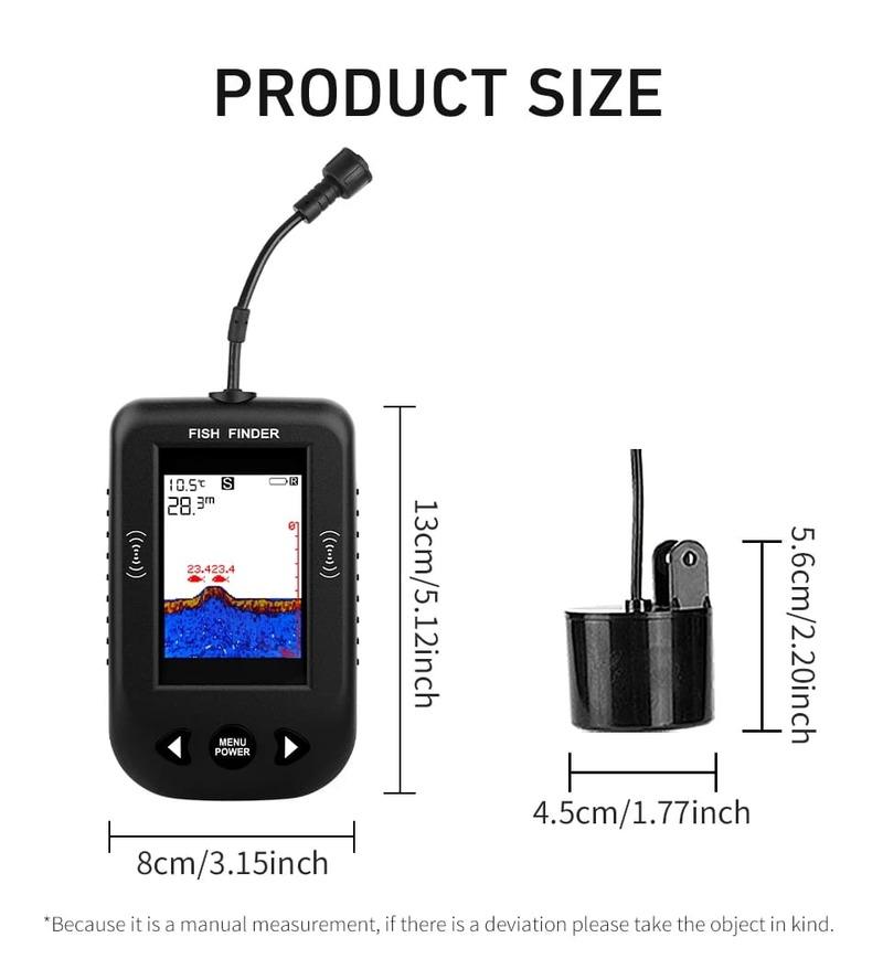 Sonar Portabil Inteligent pentru Pescuit Nocturn Adâncime Apă Ecosondă Sonar Portabil Lansabil Caiac Barcă Ecosondă Transductor Pescuit