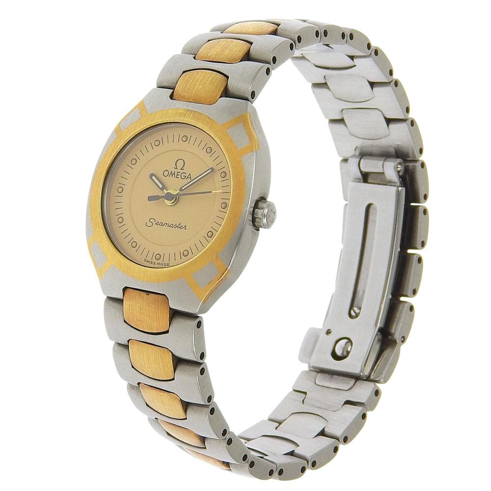 OMEGA Seamaster Watches Polaris cal.1460 gold/Silver goldDial Stainless Steel/YG Quartz Analog display Women Used