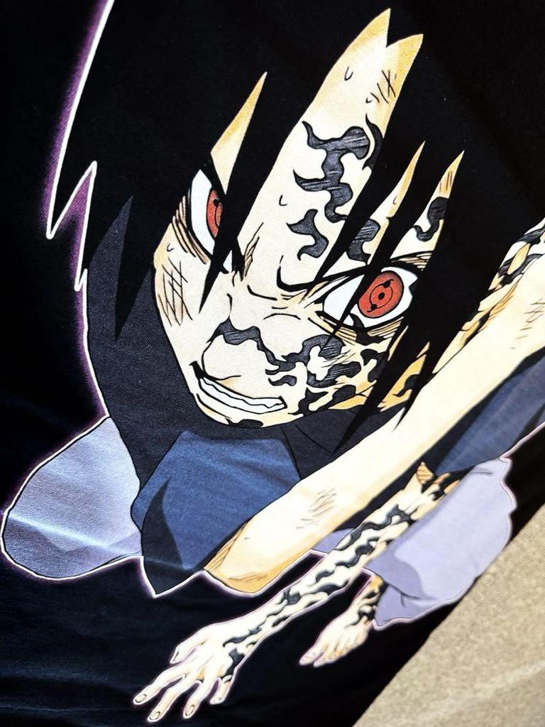 [USED] Naruto Sasuke Anime T-shirt, size XL