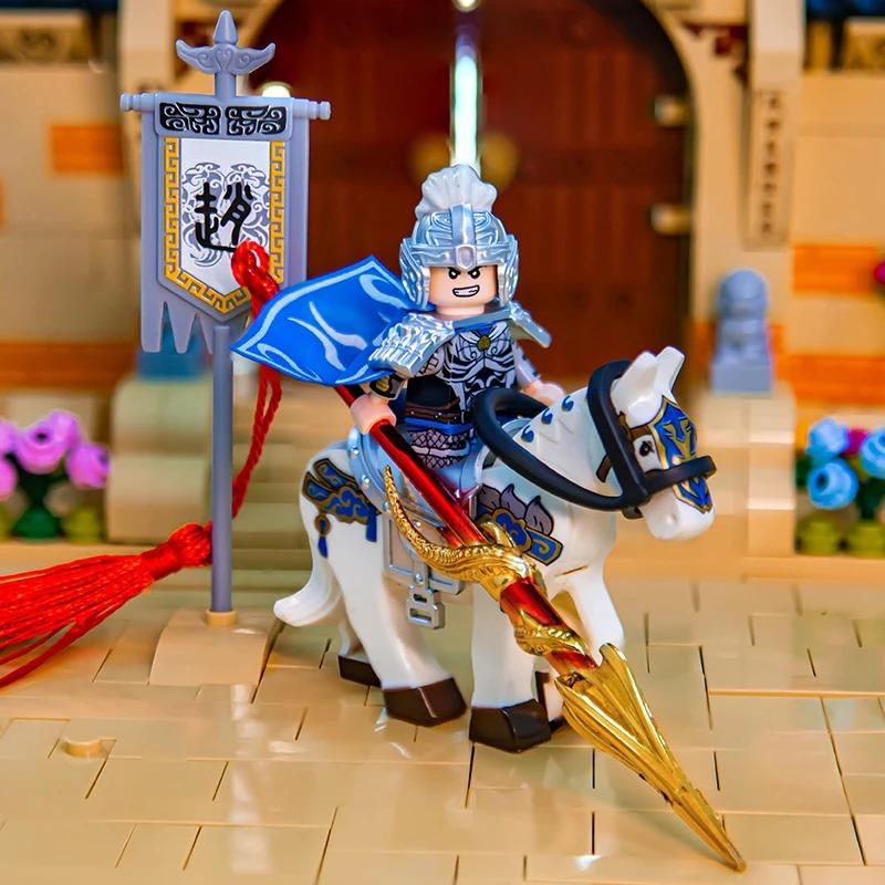 Building Block Man Figurine Three Kingdoms Zhuge Liang Armor Version Lu Bu Children's Assembly Toy Boy Holiday Gift Collection