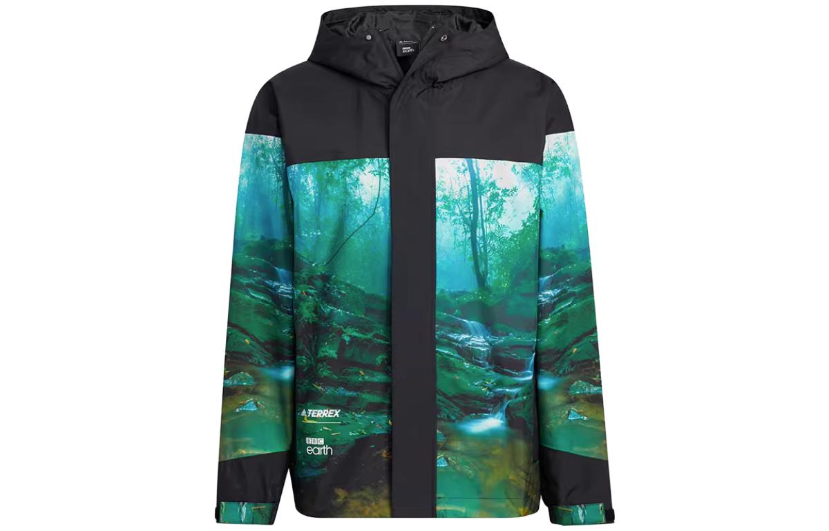 Adidas Jackets Men s Green Hooded Moderate Other HE5199 S