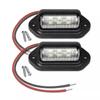 LED Side Marker License Plate Light 6 LED White Light for Truck Trailer Tail 12-24V Waterproof Clearance Light Universal