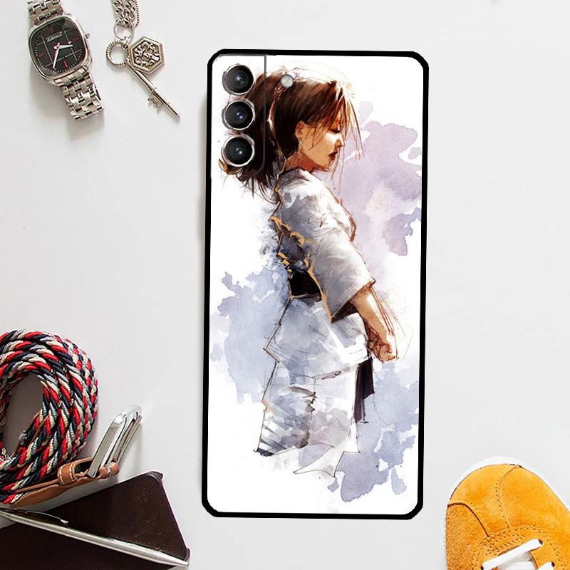 Kung Fu Karate Taekwondo Martial Arts Phone Case For Samsung Galaxy S24 Ultra S22 Plus S20 S21 S23 FE Note 20 10 S8 S9 S10 Cover