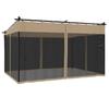 Vidaxl Altanka Ze Ścianami Z Siatki, Kolor Taupe, 4X3 M, Stal