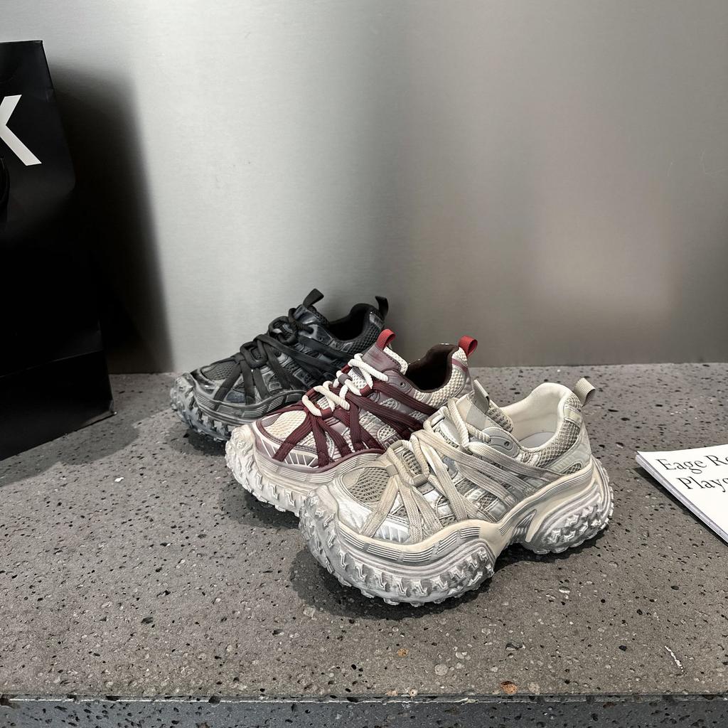 Couple Retro Polished Old Dad Shoes Autumn New Sports and Leisure Shoes Versatile Platform Running Shoes