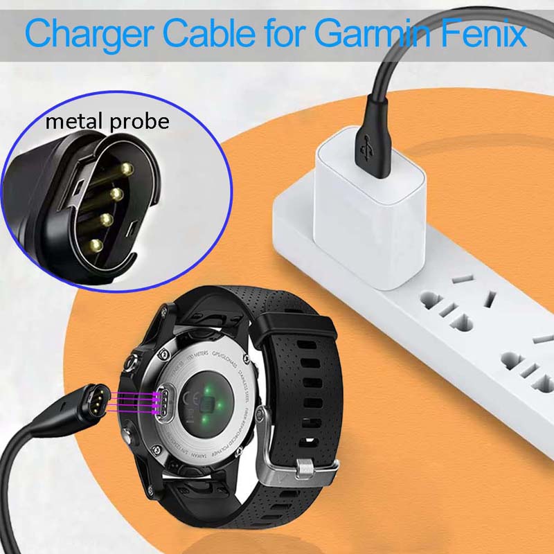 For Garmin Fenix 8 5 5X Plus 6 6X Pro 7 Charger USB-C Charger Smartwatch Charger Cable Replacement Charger 3.3ft