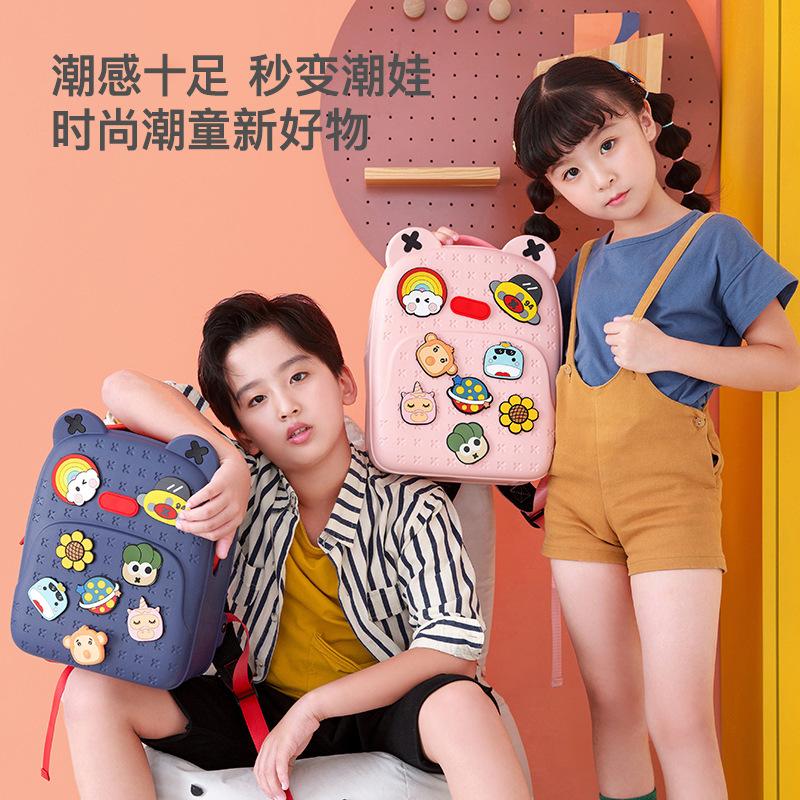 Kindergarten Kids Kawaii Backpacks for Girls DIY School Bags for Boys Waterproof Children Kids Cartoon Book Bag Gift