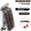 1Pcs New with Deluxe Handle Grill Brush and Scraper 18 inch Safe Cleaner Brush Stainless Steel Bristle Barbecue BBQ Tool