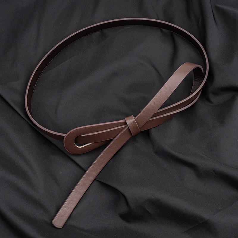Retro Buckle Elastic Leather Waist Belt for Women