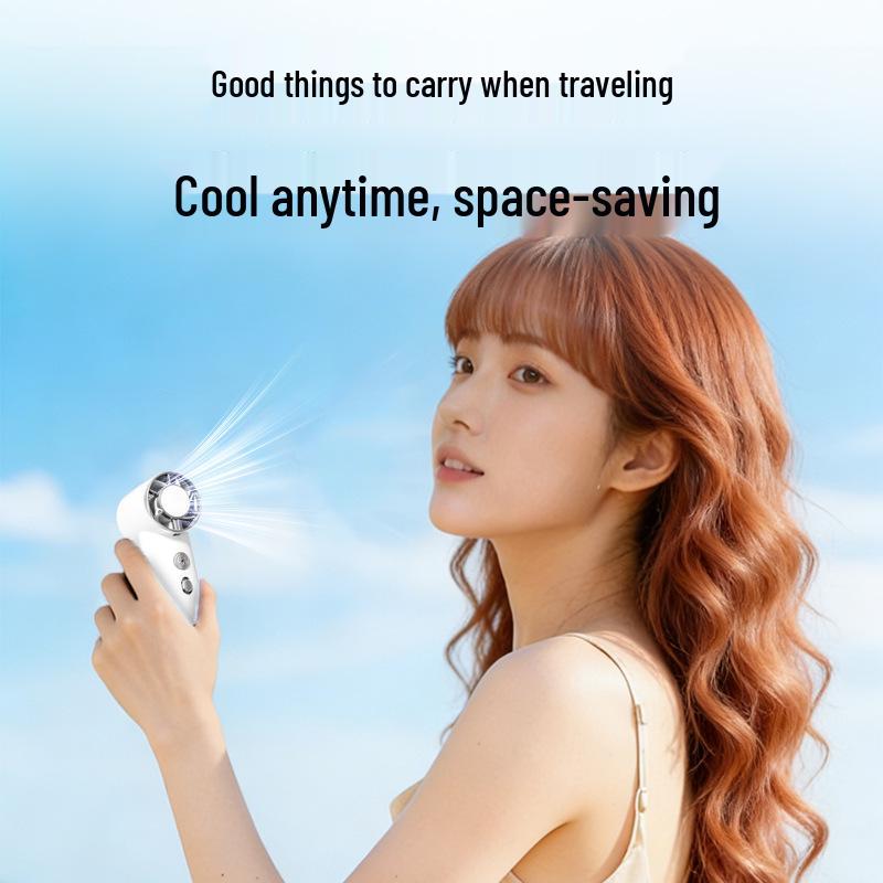 Portable High-Speed Mini Handheld Fan with Light, Ultra-Thin USB-Powered for Office and Outdoor Use