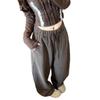 Cozy High-Waisted Wide-Leg Drawstring Pants for Women - 2025 Autumn/Winter Collection