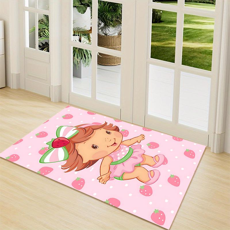 1Pc Strawberry Shortcake Dreamscape Carpet Rug Customizable Soft Washable Antislip Home Living Room Sofa Mats Personalized Rug 0917253