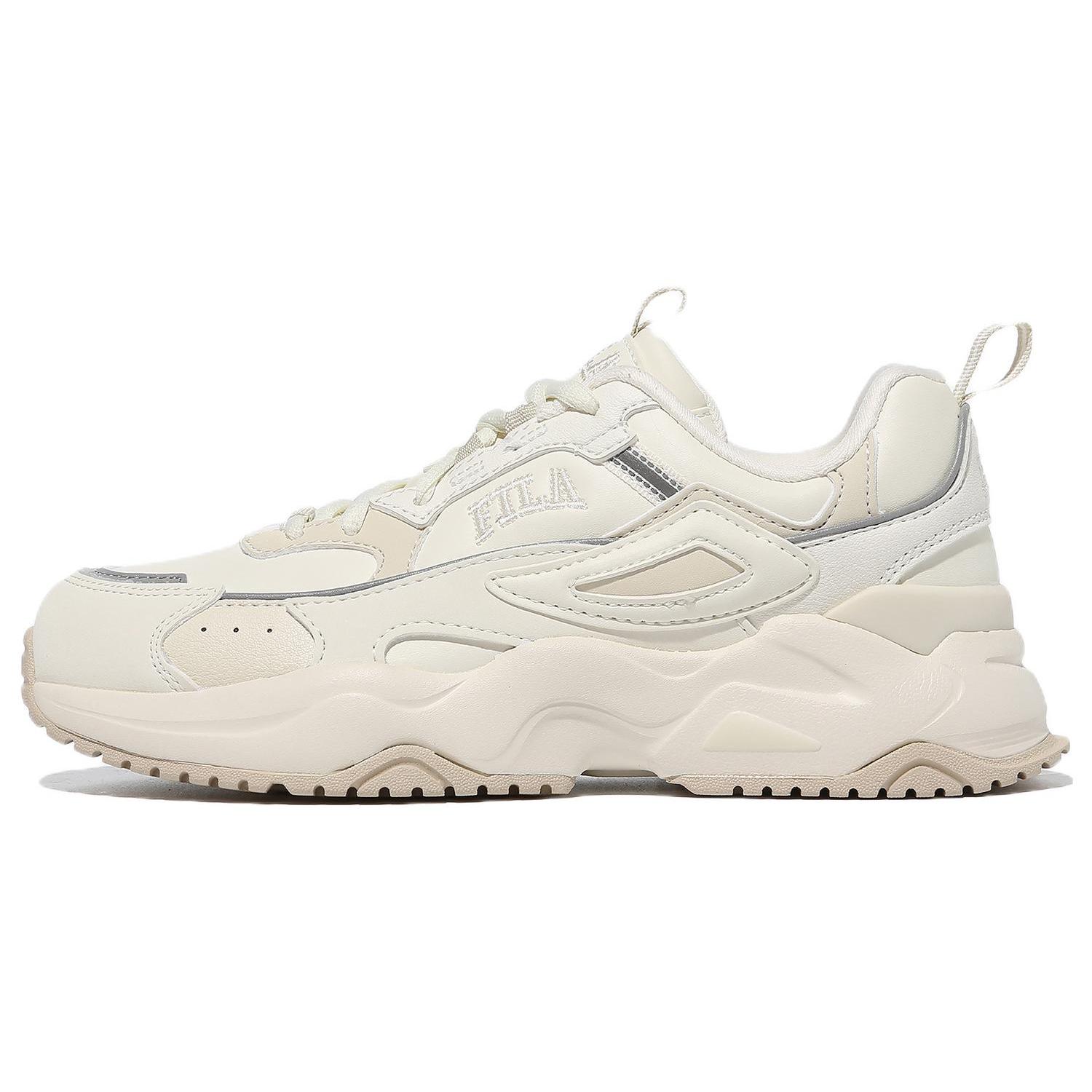 FILA Rayflide Leather Low top Casual Shoes Unisex Pearl White Korean Style 1RM02120E_926 250