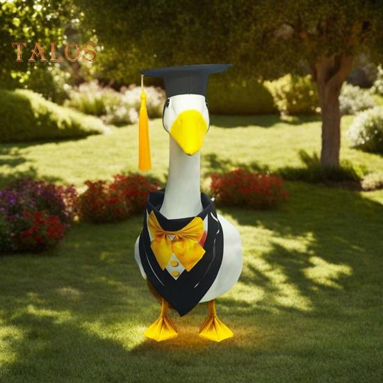 Easter Goose Outfit Graduation Bees Ladybug Clothes Set for Standard Lawn Goose 23" Spring Summer Happy Easter Bunny Porch Goose Sign Garden Home