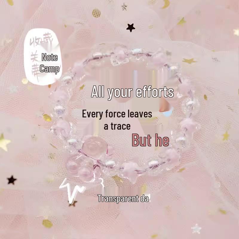 Colorful Preppy Style Beaded Bear Bracelets for Couples and Friends